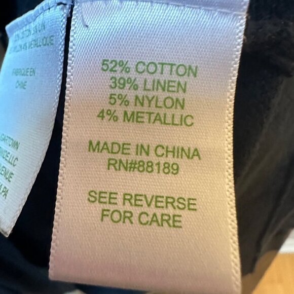 Lilly Pulitzer Micaila Black‎ Metallic Open Front Cardigan Women's Size Large - Picture 8 of 9